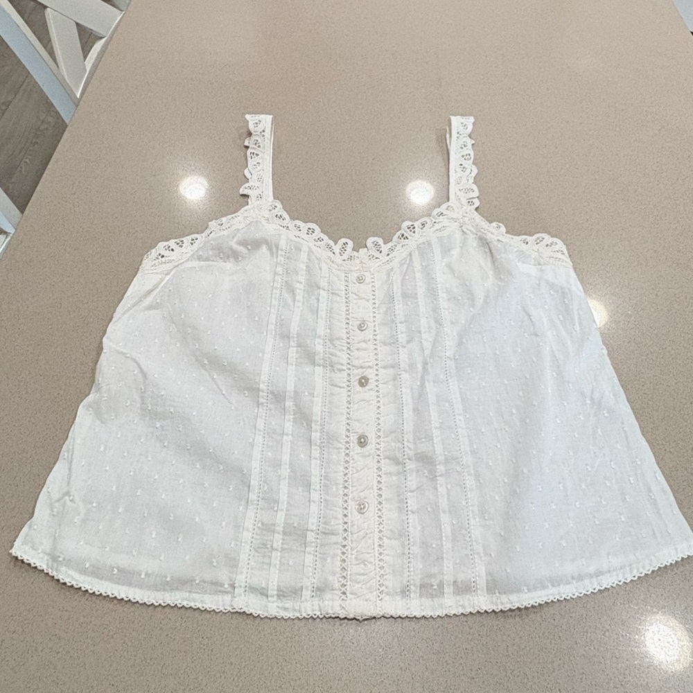 Abercrombie & Fitch Large Lace Tank Top,Summer Staple Festival/Concert Summer